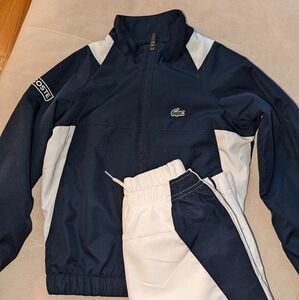 Lacoste Navy and White Boys Tracksuit